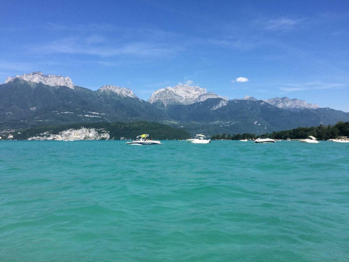 La Baie Des Voiles ,Vue Lac D'Annecy ,Plage Privee Duingt Exteriör bild