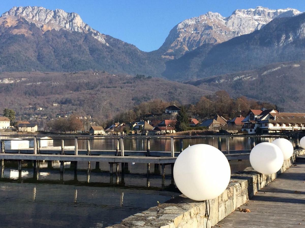 La Baie Des Voiles ,Vue Lac D'Annecy ,Plage Privee Duingt Exteriör bild
