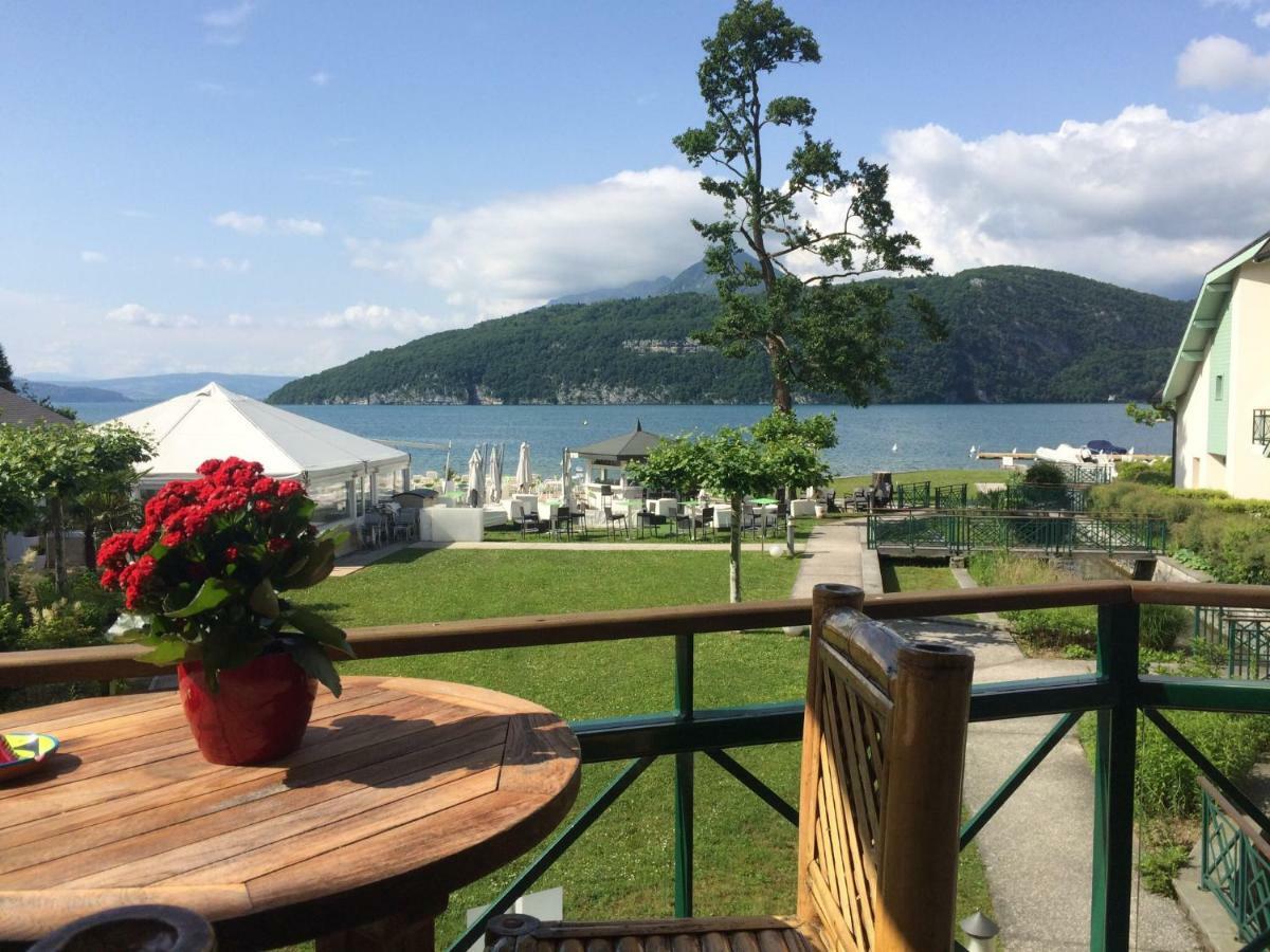 La Baie Des Voiles ,Vue Lac D'Annecy ,Plage Privee Duingt Exteriör bild
